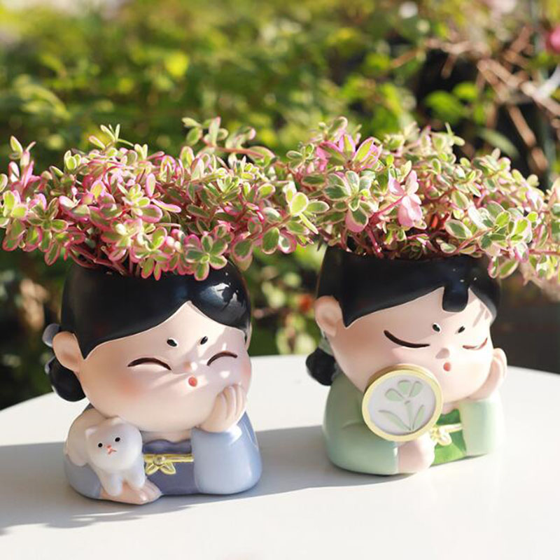 Bonsai Garden Nursery - Смола династии Тан женские детские горшки