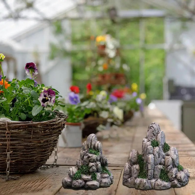 Bonsai Rock Garden - Миниатюрная искусственная гора-холм, имитация камня, украшение