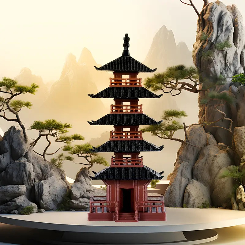 Bonsai Garden Chinese Garden - 🛒 1 шт. Миниатюрная статуэтка пагоды: